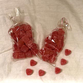 Red Cherry Jelly Hearts