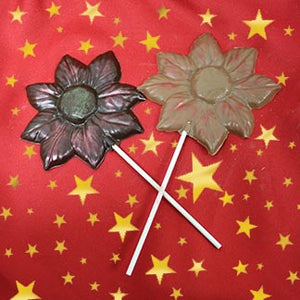 Large Poinsettia Lollipop